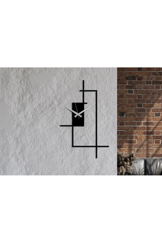 Horloge murale - 49 x 30 cm - Noir
