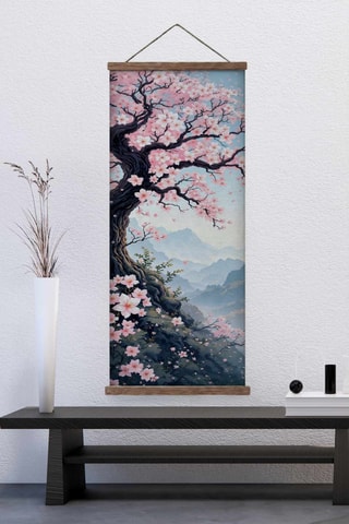 Décoration murale en bois massif - 30 x 90 x 2 cm - Multicolore