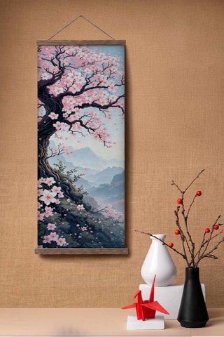 Décoration murale en bois massif - 30 x 90 x 2 cm - Multicolore