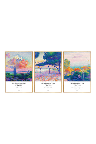 3 tableaux Henri-Edmond Cross - 50 x 70 cm