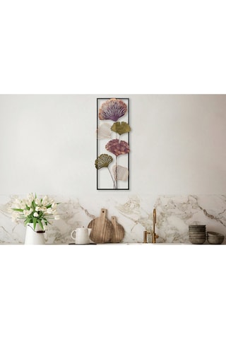 Décoration murale Fig - 32 x 90 cm - Violet et vert