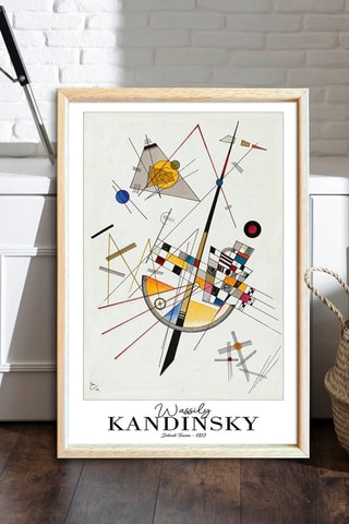 Tableau en bois massif "Delicate Tension" Kandinsky - 42 x 62 cm