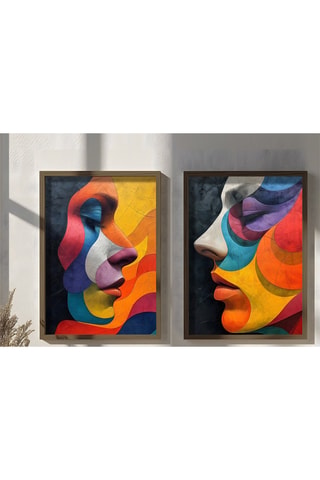 2 tableaux en MDF Rosalie2 - 50 x 70 cm
