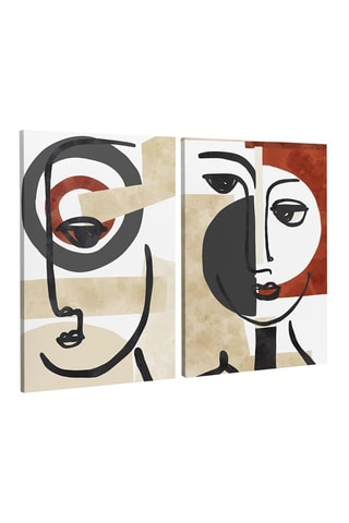 2 peintures décoratives sur toile Nicole - 70 x 50 cm