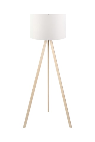 Lampadaire en bois - Naturel - 60 W