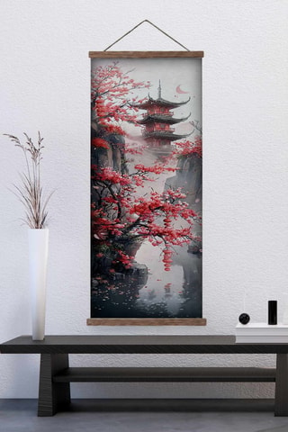 Décoration murale en bois massif - 30 x 90 x 2 cm - Multicolore