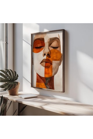 Peinture décorative encadrée en MDF Marguerite2 - 50 x 70 cm
