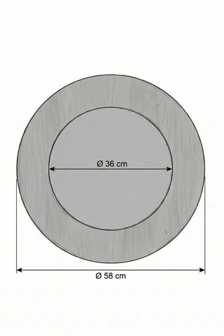 Miroir - 58 cm - Blanc