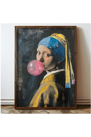 Tableau "La jeune fille à la perle" Vermeer - 50 x 70 cm