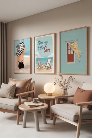 3 tableaux - 30 x 40 cm