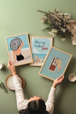 3 tableaux - 30 x 40 cm