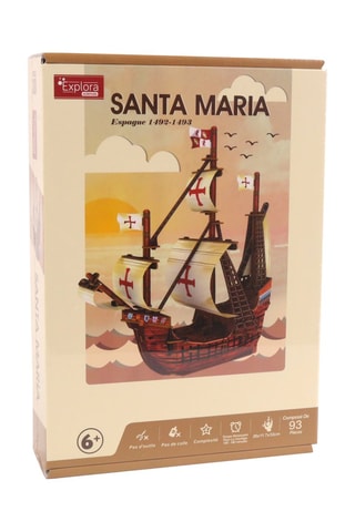 Maquette 3D Bateau Santa Maria - 93 pièces - Dès 6 ans