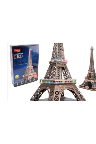 Maquette 3D Tour Eiffel lumineuse LED - 84 pièces - Dès 8 ans