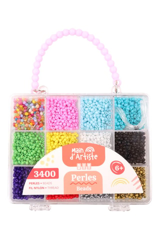 Kit créatif de perles - 3400 pièces - Dès 6 ans