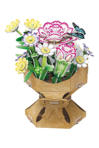 Maquette 3D Bouquet de fleurs œillet - 134 pièces - Dès 8 ans