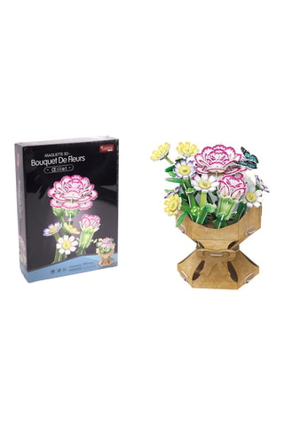 Maquette 3D Bouquet de fleurs œillet - 134 pièces - Dès 8 ans
