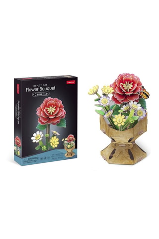 Maquette 3D Bouquet de fleurs camélia - 109 pièces - Dès 8 ans