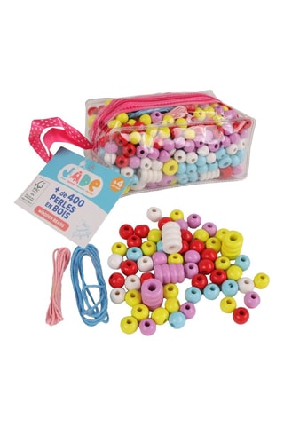 Coffret pour confectionner des bijoux en bois - 403 pièces - Dès 4 ans - Coloris aléatoire