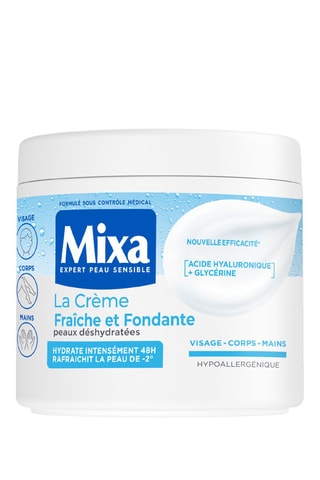 Crème fraîche et fondante à l'acide hyaluronique Mixa - Peaux sèches et sensibles - 400 ml