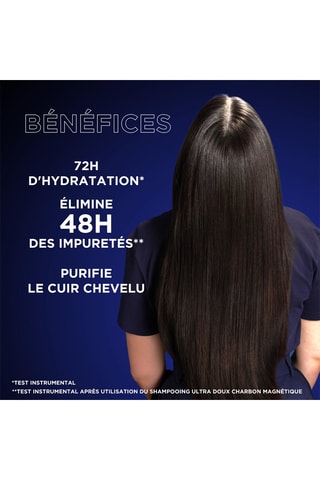 Shampoing Charbon magnétique et huile de fleur de nigelle Ultra Doux - Cheveux normaux à gras - 250 ml
