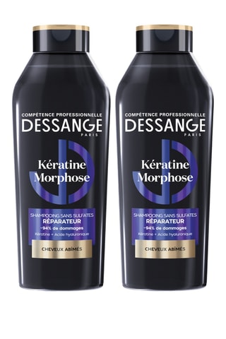 2 shampoings Kératine Morphose sans sulfates - Cheveux abîmés - 2 x 280 ml