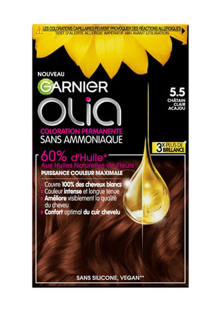 Coloration permanente Olia - 5.5 Châtain clair acajou - Cheveux normaux