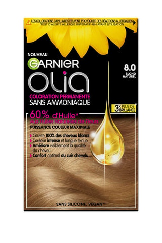 Coloration permanente Olia - 8.0 Blond naturel - Cheveux normaux