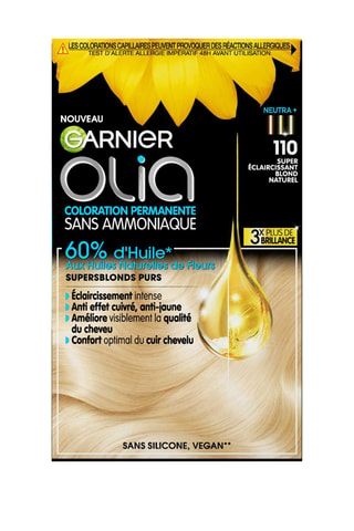 Coloration permanente Olia - 110 Super éclaircissant Blond naturel - Cheveux normaux