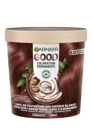 Coloration cheveux permanente Good - Châtain acajou clair groseille 6.52 - 217 g
