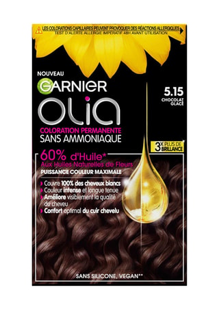 Coloration permanente Olia - 5.15 Chocolat glacé - Cheveux normaux