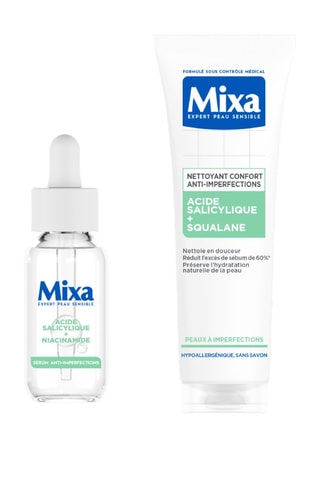Routine anti-imperfezioni siero e detergente - Pelli grasse, miste e sensibili - 2 prodotti - Mixa