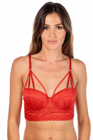 Sujetador con relleno Viviane - Rojo - Just For Victoria