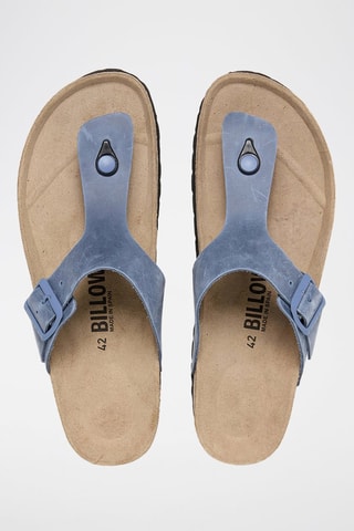 Leren Slippers - Blauw