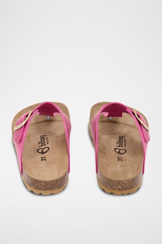Sandales en cuir - Fuchsia