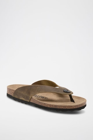 Leren Slippers - Bruin