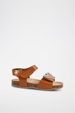 Sandales en cuir Marron