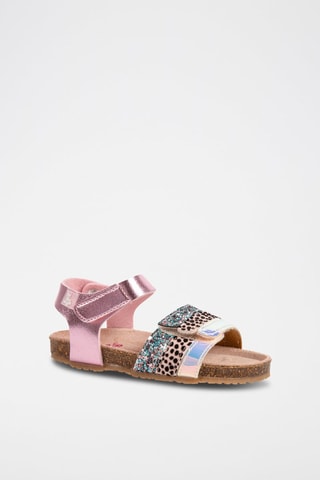 Leren Sandalen Roségoudkleurig