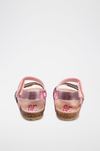 Leren Sandalen Roségoudkleurig