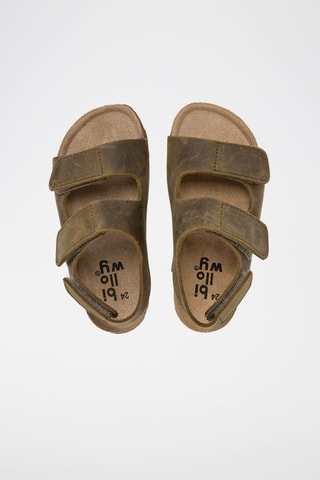 Leren Sandalen - Kaki
