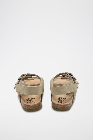 Leren Sandalen - Kaki