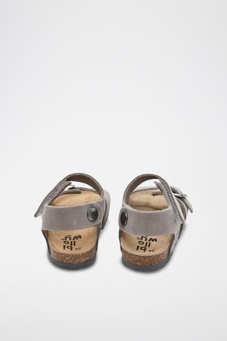 Sandales en cuir - Gris