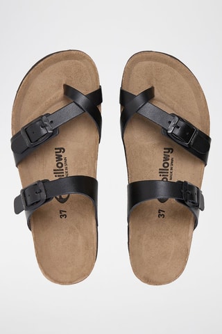 Sandales en cuir - Noir