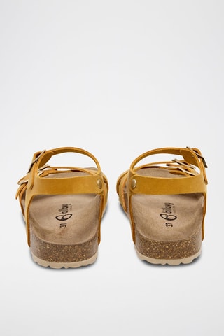 Sandales en cuir - Jaune