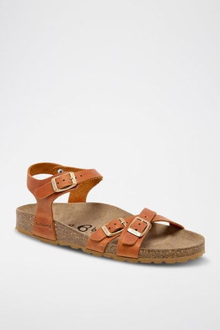 Sandales en cuir - Orange