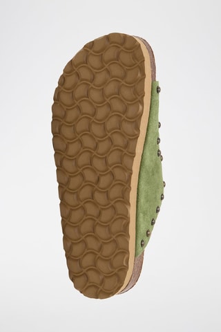 Leren Platform Muiltjes - Groen
