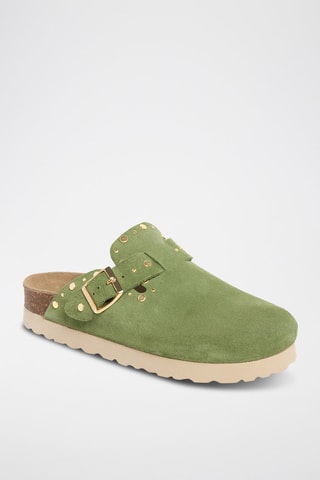 Leren Clogs - Groen