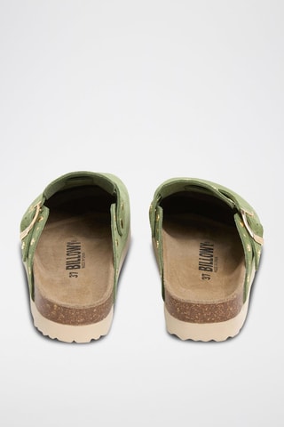Leren Clogs - Groen