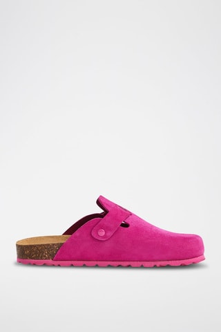 Nubuck Clogs Rosso Fuchsia