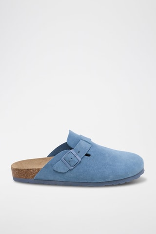 Sabots en nubuck Zueco - Bleu