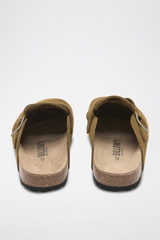Leren Clogs - Kaki